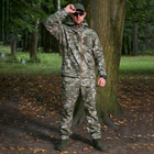 Демисезонная мужская Куртка Softshell на флисе с Капюшоном и Липучками под шевроны пиксель размер XL - изображение 3