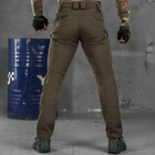 Мужские брюки Patriot stretch cotton с высоким поясом олива размер M - изображение 4
