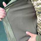 Мужская Флисовая Кофта с капюшоном и сетчатой подкладкой / Флиска с регулируемыми манжетами олива размер 3XL - изображение 6