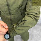 Мужской костюм SoftShell / Влагозащищенная куртка с капюшоном + брюки "Shark" олива размер 3XL - изображение 8