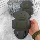 Сменные Наколенники для брюк / Защитный ударопрочный комплект с мягкой подкладкой олива - изображение 1