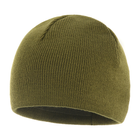 В'язана зимова шапка акрил з флісовою підкладкою олива розмір S/M - зображення 4