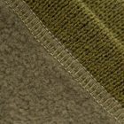 Вязаная зимняя шапка акрил с флисовой подкладкой олива размер S/M - изображение 6