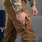 Мужские Штаны Кayman Softshell с высоким поясом / Брюки с вместительными карманами койот размер S - изображение 6