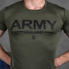 Потоотводящая Мужская Футболка Odin coolmax с принтом "Army Ukraine" олива размер XL - изображение 4