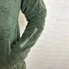 Чоловіча флісова кофта з липучками під шеврони темна олива розмір 2XL - зображення 5