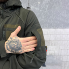 Чоловіча зимова куртка SoftShell на флісі олива розмір 2XL - зображення 5