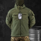 Мужская флисовая Куртка с вставками Softshell олива размер L - изображение 2