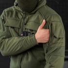 Мужская флисовая Куртка с вставками Softshell олива размер L - изображение 8