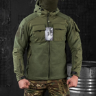 Чоловіча флісова Куртка із вставками Softshell олива розмір M - зображення 1