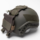 Карман-Противовес с липучками на шлем / Итог типа FAST олива размер 11 х 25 х 3см - изображение 1