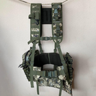 РПС с креплением Molle / Влагозащищенная Ременно-плечевая система с подсумками пиксель размер M - изображение 5