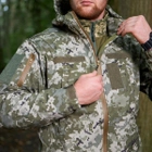 Демисезонная мужская Куртка Softshell на флисе с Капюшоном и Липучками под шевроны пиксель размер XXL - изображение 7