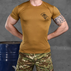 Потовідвідна чоловіча футболка Odin coolmax з принтом "Welcome" койот розмір M - зображення 1