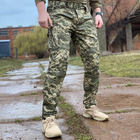 Мужские влагозащищенные брюки с карманами пиксель размер M - изображение 1