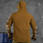 Мужская Флисовая Куртка "Battle combo" с вставками SoftShell койот размер 2XL - изображение 4