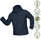 Мужская Куртка Camotec Stalker SoftShell на микрофлисе темно-синяя / Демисезонная верхняя одежда размер L - изображение 1