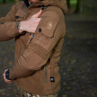 Чоловіча куртка Флісова з капюшоном койот розмір 3XL - зображення 7