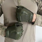 Перчатки Mechanix M-Pact с защитными накладками олива размер S - изображение 6