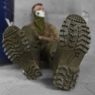 Мужские демисезонные Ботинки на протекторной резиновой подошве / Кожаные Берцы олива размер 41 - изображение 5