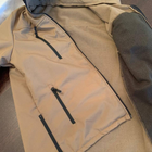 Мужской Демисезонный костюм на флисе / Комплект Куртка + Брюки Softshell койот размер M - изображение 6