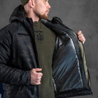 Мужская зимняя куртка с подкладкой OMNI-HEAT на силиконе черный мультикам размер L - изображение 4