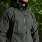 Чоловіча демісезонна куртка Softshell на флісі хакі / Водовідштовхувальний верхній одяг розмір M - зображення 8