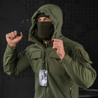 Мужская флисовая Куртка с вставками Softshell олива размер 3XL - изображение 5
