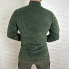 Мужская флисовая кофта с липучками под шевроны темная олива размер M - изображение 2