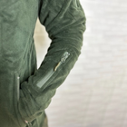 Мужская флисовая кофта с липучками под шевроны темная олива размер M - изображение 5