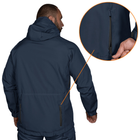 Мужская Куртка Camotec Stalker SoftShell на микрофлисе темно-синяя / Демисезонная верхняя одежда размер M - изображение 3