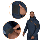 Мужская Куртка Camotec Stalker SoftShell на микрофлисе темно-синяя / Демисезонная верхняя одежда размер M - изображение 6