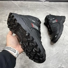 Мужские зимние ботинки с шерстяной подкладкой / Берцы из натуральной кожи чёрно-красные размер 45 - изображение 8