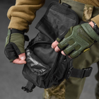 Поясна Сумка Swat на ногу Cordura 1000D з 5-ма кишенями чорна розмір 28 x 13 х 12 см - зображення 5