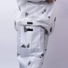 Зимовий маскувальний костюм "Клякса" / Маскхалат білий камуфляж / Комплект куртка + штани розмір 56-58 - зображення 4