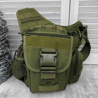 Нагрудная сумка "Silver Knight TY-249" 6 л Oxford / Рюкзак однолямный олива 26х23х10 см - изображение 3