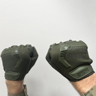 Перчатки Mechanix M-Pact с защитными накладками олива размер M - изображение 3