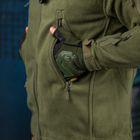 Мужская Флисовая Кофта с вместительными карманами олива размер 2XL - изображение 7