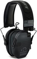 Активні тактичні навушники Walker's Razor Slim Patriot Series з патчами Black, Walkers Чорний (GWP-RSEMPAT) - зображення 1