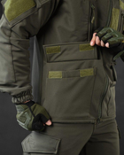 Тактичний теплий військовий комплект Habber ( Куртка + Штани ), Камуфляж: Олива, Розмір: XXL - зображення 5