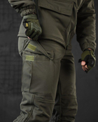 Тактичний теплий військовий комплект Habber ( Куртка + Штани ), Камуфляж: Олива, Розмір: S - зображення 7