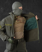 Тактичний теплий військовий комплект Habber ( Куртка + Штани ), Камуфляж: Олива, Розмір: L - зображення 3