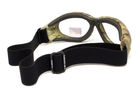 Захисні тактичні окуляри з ущільнювачем Global Vision Eliminator Camo Forest (clear), прозорі в камуфльованій оправі - зображення 4