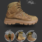 Мужские нубуковые Ботинки Diligent на прошитой резиновой подошве / Водостойкие Берцы койот размер 45 - изображение 2
