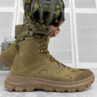 Мужские нубуковые Ботинки Diligent на прошитой резиновой подошве / Водостойкие Берцы койот размер 45 - изображение 7