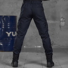 Чоловічі щільні Штани з Накладними кишенями / Міцні Брюки ріп-стоп сині розмір 2XL - зображення 4