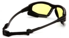 Захисні тактичні окуляри з ущільнювачем Pyramex Highlander-PLUS (amber) Anti-Fog, жовті - зображення 4
