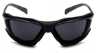 Защитные очки с уплотнителем Pyramex PROXIMITY (Anti-Fog) (dark gray) черные - изображение 2