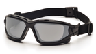 Захисні тактичні окуляри з ущільнювачем Pyramex i-Force Slim (silver mirror) Anti-Fog, дзеркальні сірі - зображення 1