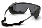 Защитные очки с уплотнителем Pyramex CAPPTURE-Plus (gray) серые - изображение 4